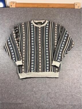 Vintage Croft And Barrow Men’s Multicolored Sweater Size Medium
